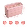 Daelesr 1 Pack Reusable Lunch Bento Boxes, Meal Prep Brotdose