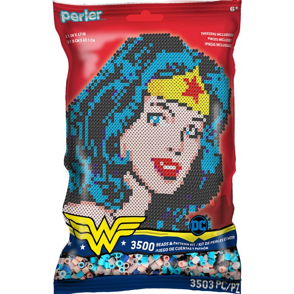 Perler Beads DC Wonder Woman Fuse Bead Pattern Kit, 3500pc