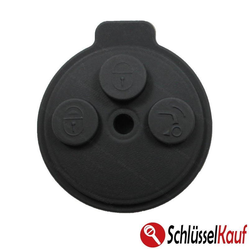 2 pieces smart rubber 3 button keypad 451 fortwo car