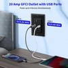 Suplevel 20 Amp Self-Test GFCI Outlet Combination with USB Type
