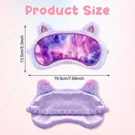 2 Pcs Sleep Mask, Cute Starry Sky Eye Mask, Adjustable Strap & Light Blocki