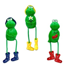 ANYUANKW Set of 3 Decorative Garden Frog Figures Frogs Garden Decoration Animals Resin Frog Garden Decoration for Outdoor Garden Figure Garden Decoration