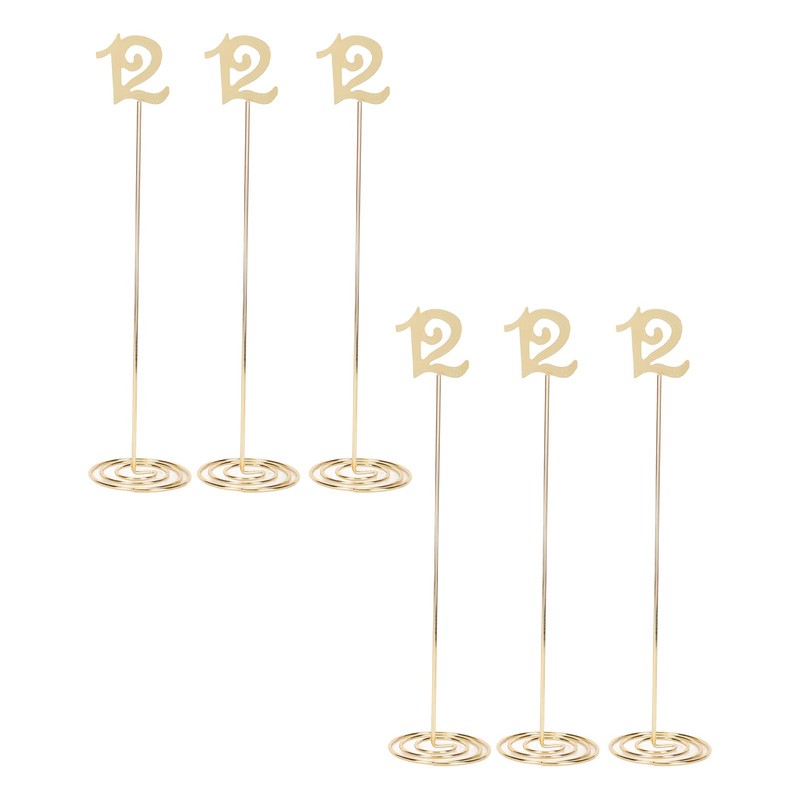 6pcs Metal Wedding Table Numbers Rust Prevention Thickened Tall Table