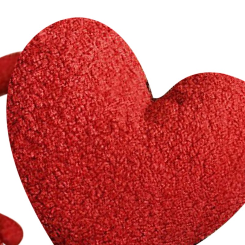 Red Heart Pillow Cartoon Plush Soft Comfortable Heart Shaped Pillow