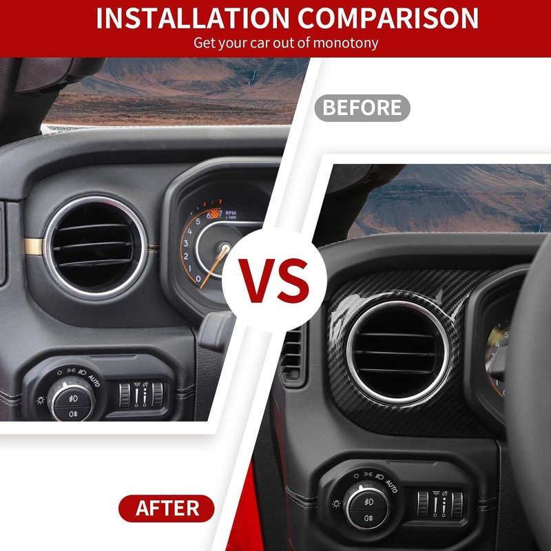 Center Console Dashboard Decorative Panel Trim Cover Kit Compatible with