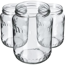 KADAX Preserving Jars, Jam Jars 720 ml, Preserving Jars with Screw Lid, Jars with Screw Cap, Preserving Jars, Storage Jars for Preserving (Without Lids, Pack of 8)