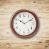 Seiko Wall Clock Quiet Sweep Second Hand Dark Brown Solid