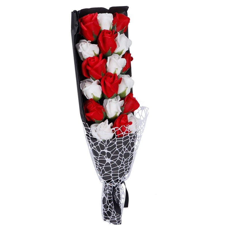 Artificial Soap Flowers Rose Bouquet Gift Box Simulation Rose Valentines