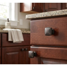 Cosmas 10 Pack 4391ORB Oil Rubbed Bronze Modern Cabinet Hardware Knob - 1-1/4" Inch Square