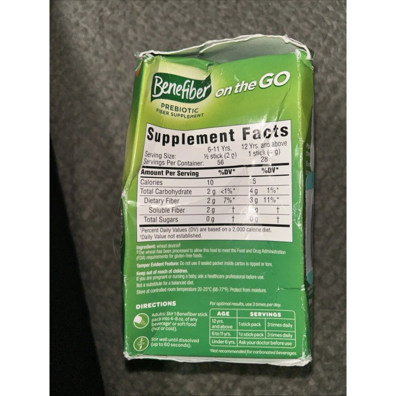 BeneFiber Fiber Supplement on the Go! 28 Stick Packs Clear