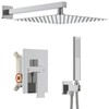 Iriber Chrome Shower System 10 Inch High Pressure Rainfall Shower