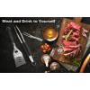 HAUSHOF 3 Pcs Grill Accessory Heavy Duty BBQ Set Barbecue
