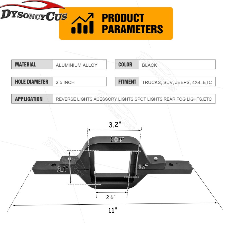 DYSO 2024 Fit Dodge Ram 1500/2500/3500 LED Light Pod Backup