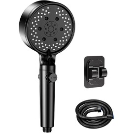 EIIEHX Shower Head, Booster Shower Head, Handheld High Pressure RV Water Saving Switch, Removable Handheld Shower Set with Stand