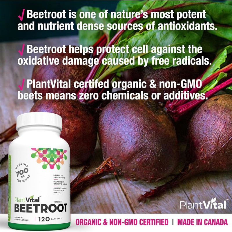 Plantvital PlantVital Organic Beet Root - Made in Canada -