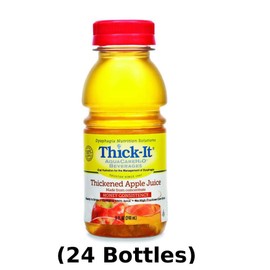 Thick-It AquaCare H2O: Pre-Thickened Apple Juice, Honey-thick liquid, (1 Case: 24 x 8 oz. Bottles)