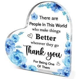 EWDMOUK Retirement Appreciation Gift For Colleague, Thanksgiving Gifts For Women, There Are People in This World Heart Acrylic Decor, Goodbye Gift For Teacher Nurse Clerk