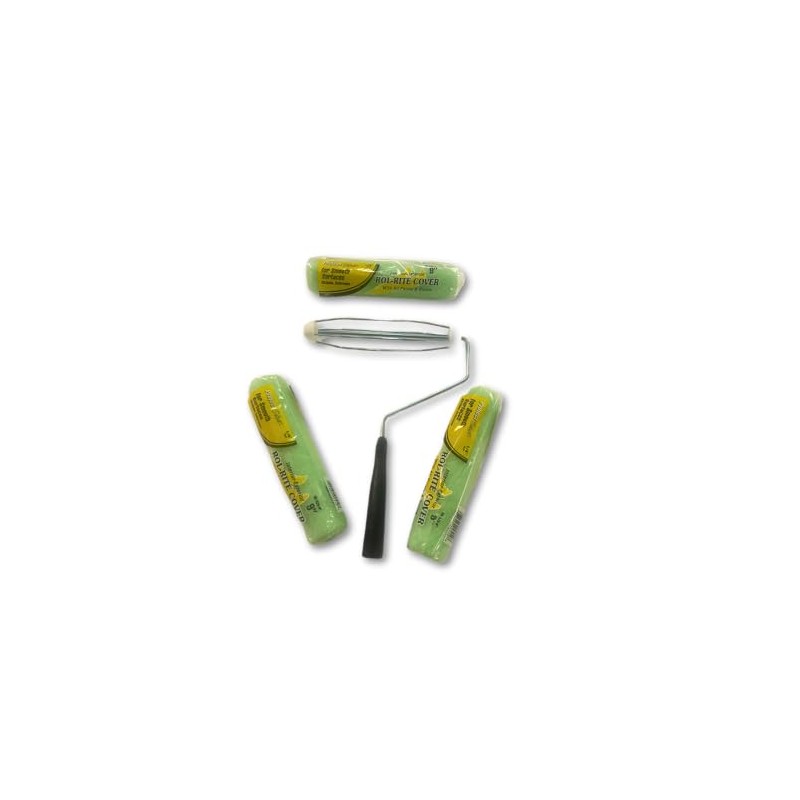 Arroworthy Paint Mate 1/4" Roller Set, Roller Frame, 3 Sleeves,