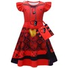 LiuRuiBeenDesign Sleeveless Dress Clothes Kids Children Girls Toddler Cartoon Princess Red with Bag 7-8Year