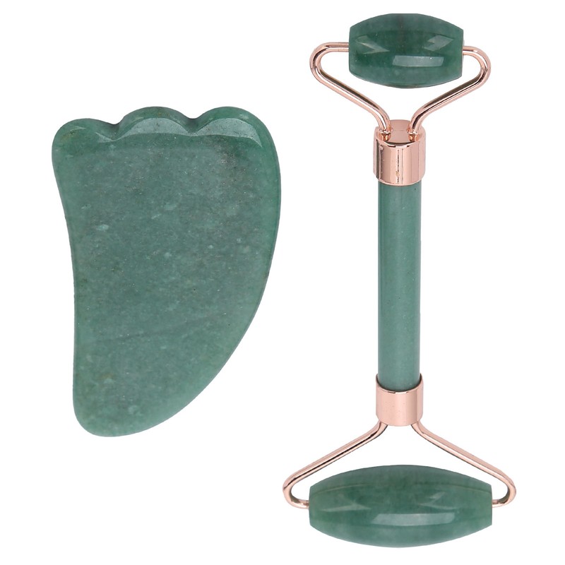 Double Head Roller Massager Facial Body Gua Sha Scraping Board