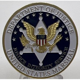 * United States Marshal Challenge Coin Dept Of Justice Comes In Clear Capsule