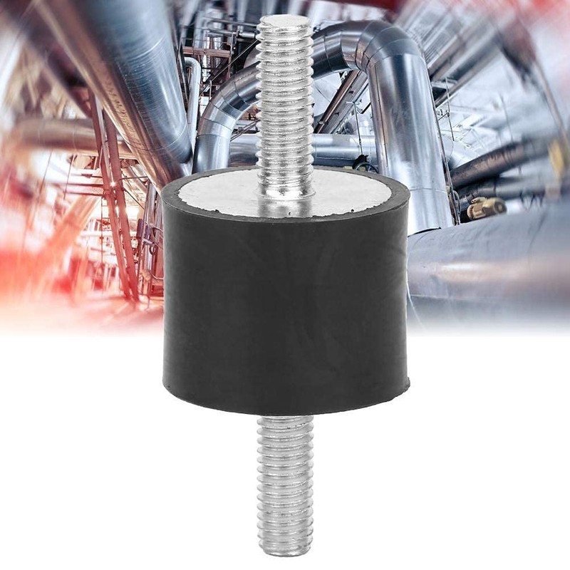 4pcs M6 Anti-Vibration Rubber Isolator Mounts with 2 Threaded Studs