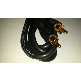 K One Cable RCA Male To RCA Male 6 Ft. Audio Video Sub woofer Digital Coaxial Cable RG-59 U