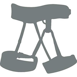 hBARSCI Climbing Harness Vinyl Decal - 5 Inches - for Cars, Trucks, Windows, Laptops, Tablets - Outdoor-Grade 2.5mm Thick Vinyl - Gray