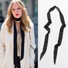 WHITE FANG MA077 Women's Stole Satin Scarf, Stylish, Thin, Ribbon