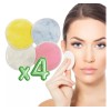 Esponja Limpieza Facial Almohadilla Desmaquillante 4 Pzs F