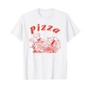 Pizza Logo Retro Italy as on the Box T-Shirt, White
