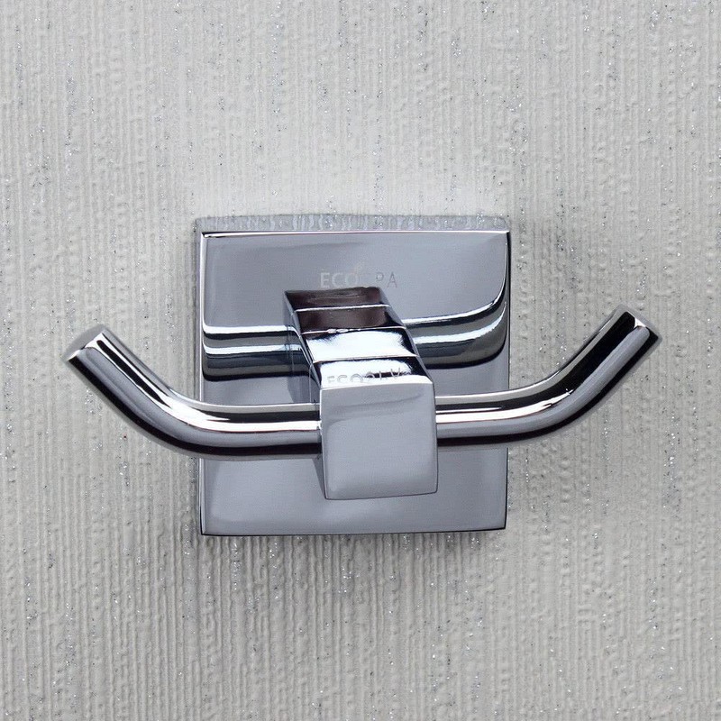 ECOSPA Bathroom Wall Mounted Double Robe Clothes Towel Hook Peg