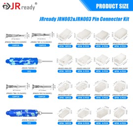 JRready ST6554 2 3 4 6 Pin Connector Kit .093”.062” Molex Pin Extractor Tool 14-20AWG/18-24AWG Crimp Terminal Pins and Sockets Power Connectors for Automotive Electrical Appliances