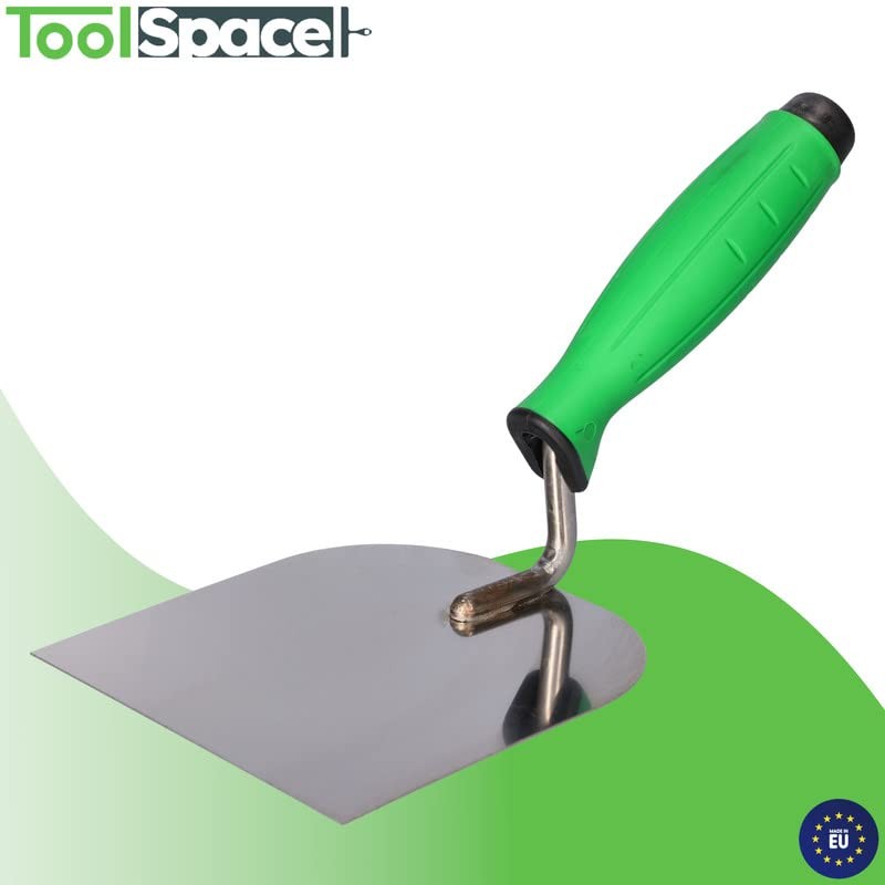 ToolSpace Precision plastering trowel made of stainless steel with rubberised