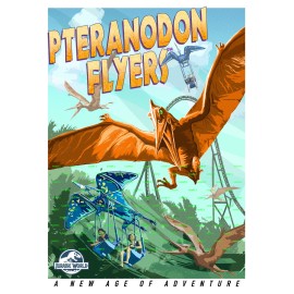 Pteranodon Flyers  Jurassic Park I Universal Studios Attraction Poster