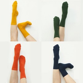 Adult Women's Non-slip Mid-Calf Yoga Ballet Modern Dance Socks Free Size/Navy 20ea