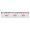 'Pink Bow' 15cm (6 Inch) White Plastic Ruler (RL00090989)