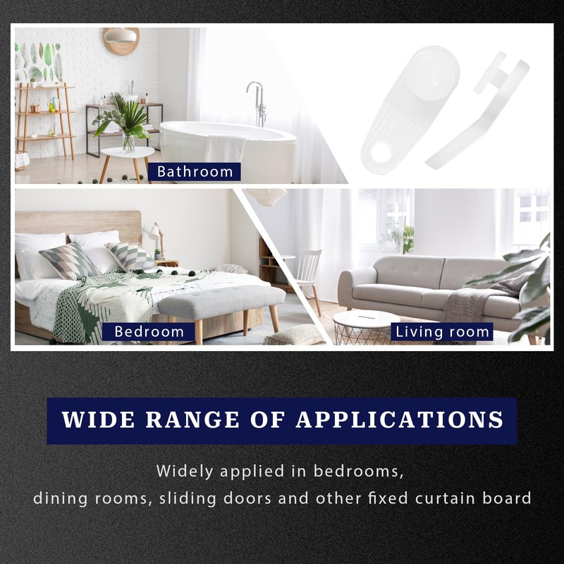 50 Pcs Plastic Curtain Hooks Curtain Roller Curtain Track Gliders