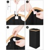IEGrow Laundry Hamper with Lid, 110L Laundry Basket with Bag,Black