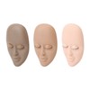 3PCS Eyelash Mannequin Head Removable Replaced Eyelids Eyelash Practice Head