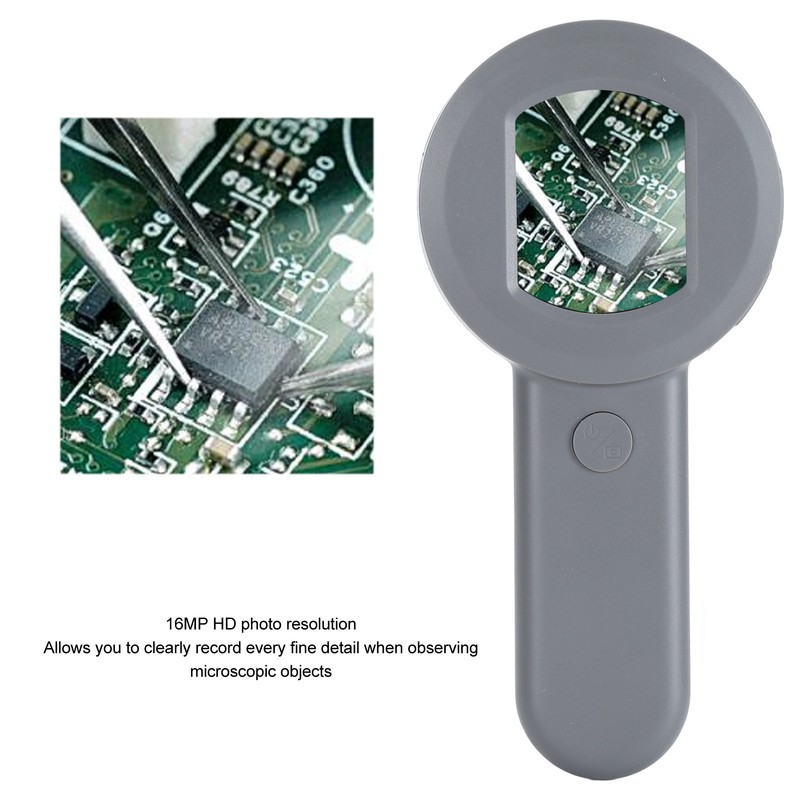 Handheld Digital Microscope 16MP 2.0in Screen 8LED 500mAH Battery Magnifier
