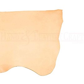 Hand and Leather Craft - Veg Tan Leather 2/3 oz (0.8-1.2 mm) A Grade Tooling Leather Hide - Full Grain Vegetable Tanned Leather, Carving, Tooling, Molding, Dyeing (2.5-4 Sqft)