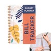 Bill Payment Tracker Notebook with Spiral Binding and Back Pocket
