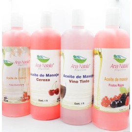 Aceites De Masaje Spa Ana Natalia Kit 4 Pz/1lt Aromas Varios