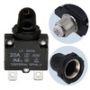 RKURCK AC 125/250V Push Button Reset 20A Circuit Breakers Thermal