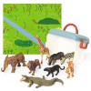Variety4all NEW Variety4all SAFARI Realistic Figures Playset Playmat Storage Box