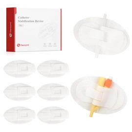 30 PCS Catheter Stabilization Devices, Foley Catheter Supplies Device Sticker, Urinary Leg Bag Legband Holder Sticker, Self Adhesive Catheter Tube Holder for PEG/G/Feeding Tube（White）