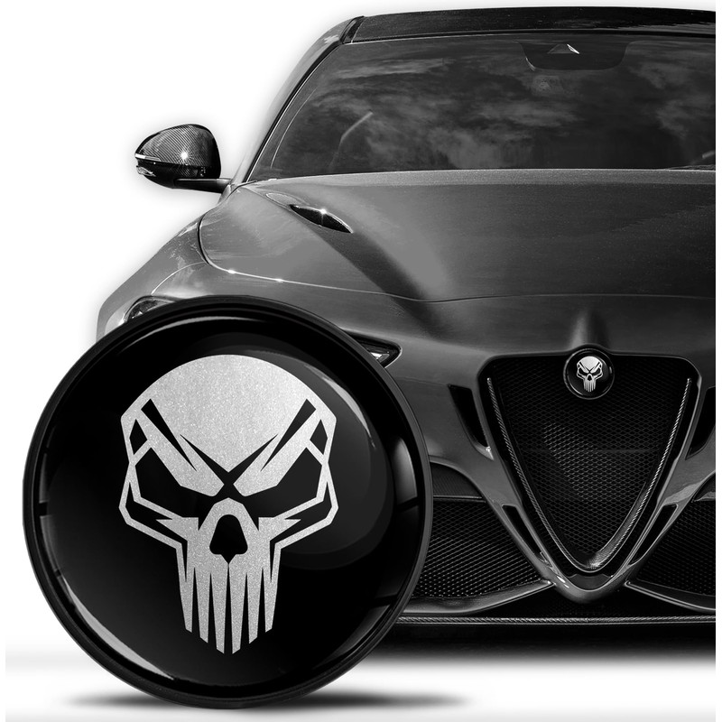 SkinoEu Compatible with Alfa Romeo Emblem Badge Bonnet/Boot 74 mm