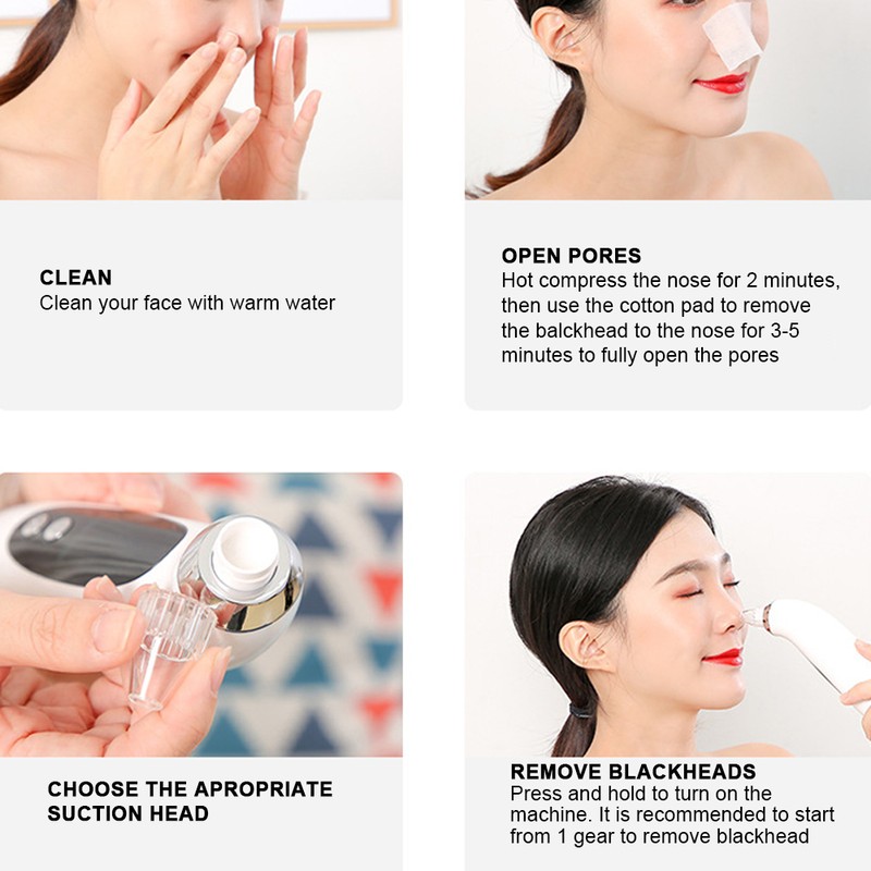 Electric Facial Pore Cleansing Remove Blackhead Acne Vacuum Suction Instrument