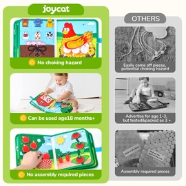 Farm Busy Book for Toddlers 1-3 - 1 Year Old Boys Girls Gifts Toys, Educational Quiet Activity Book with Life Skills, Toddler Travel Toys 1-2